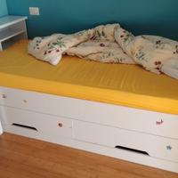 letto bianco ragazzo/a con materasso 90X190