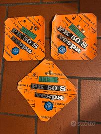 Set di targhette Piaggio Vespa modello PK 50 S