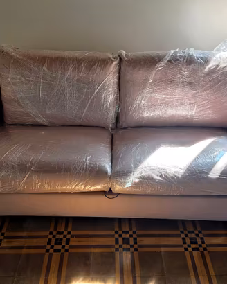 Divano letto Poltronesofà 3 posti rosa antico