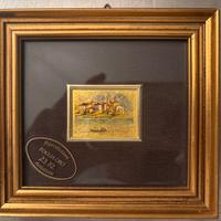 Quadretto artistico con foglia oro 23 kt