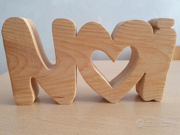 Scritta decorativa legno