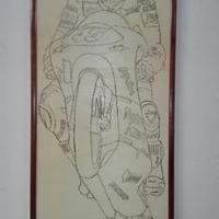 Quadro valentino rossi fatto con pirografo
