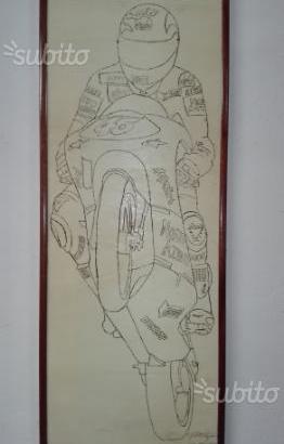 Quadro valentino rossi fatto con pirografo