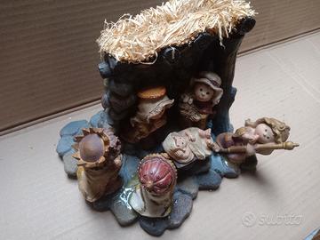 presepe resina natale vintage 