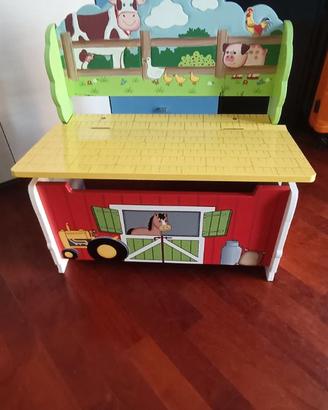 Panchine portaoggetti cameretta bambini