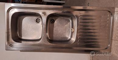 Lavello da incasso acciaio inox 2 vasche