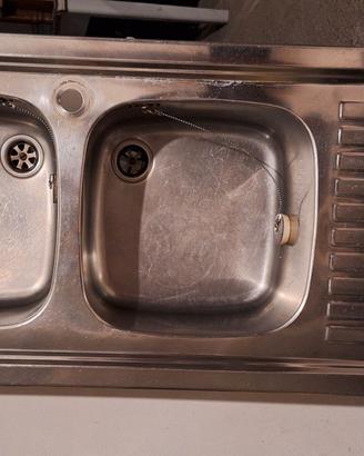 Lavello da incasso acciaio inox 2 vasche