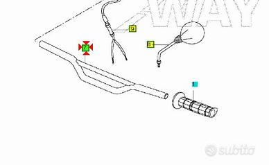 Manubrio Yamaha DT 50 1D4F61110000