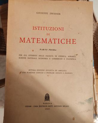 Istituzioni di matematiche Zwirner
