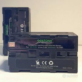 Coppia Batterie Patona NP-F750 7.2V 4400mAh 31.7Wh