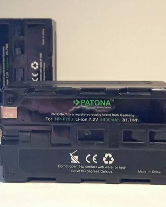 Coppia Batterie Patona NP-F750 7.2V 4400mAh 31.7Wh