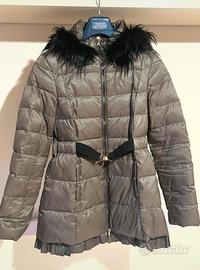 Piumino Patrizia Pepe nero e oro con cappuccio