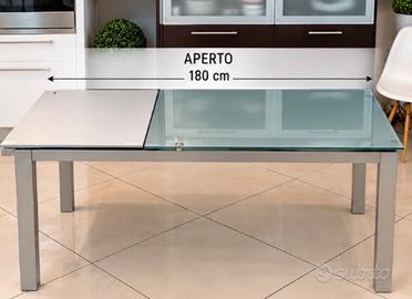 Tavolo Marchetti allungabile in vetro – 120/180 cm