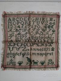 Imparaticcio/ Sampler Antico Cm 28x28 Punto Croce 