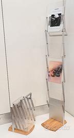 Porta depliant - espositore portatile, pieghevole