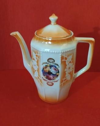 Caffettiera Vintage Porcellana Madreperla Ottagona
