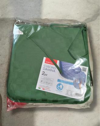 Set 2 cuscini per sedia GEMITEX "Damina" verde