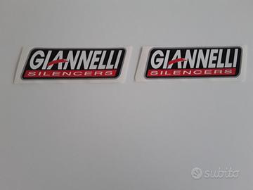 Coppia adesivi Giannelli in PVC fondo nero 11,5x4