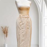 gonna  in seta e lino  Laura Biagiotti vintage 