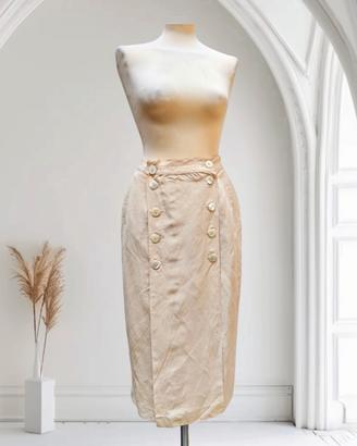 gonna  in seta e lino  Laura Biagiotti vintage 