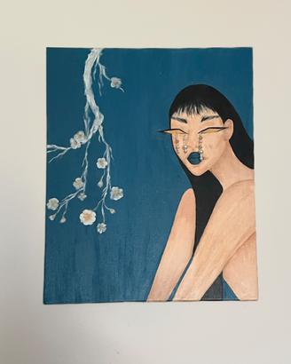 Cherry blossom tears-dipinto acrilico