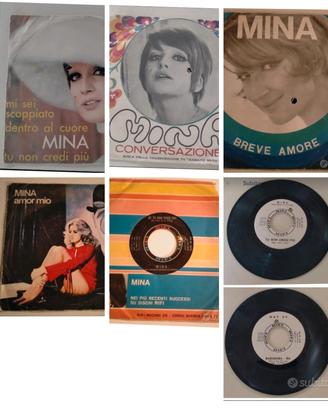 STOCK di N. 6 dischi 45 GIRI   MINA