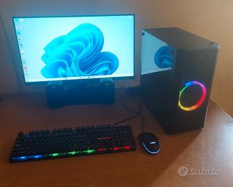 Computer gaming + monitor + tastiera e Mouse rgb
