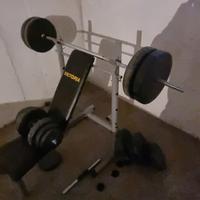 Panca più pesi e bilancere