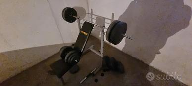 Panca più pesi e bilancere