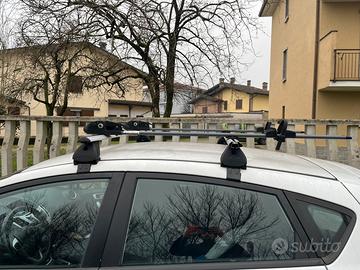 Portapacchi con 2 canaline per trasporto bici