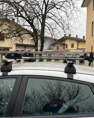 Portapacchi con 2 canaline per trasporto bici