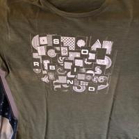 maglietta verde militare da uomo