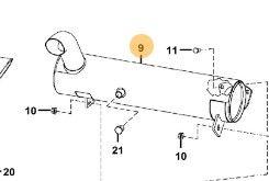 MUFFLER- SILENZIATORE 6687887 BOB CAT