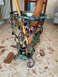 Portaombrelli in ferro battuto