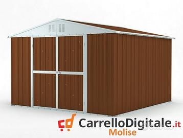 Box struttura lamiera Acciaio 327x307 legno scuro