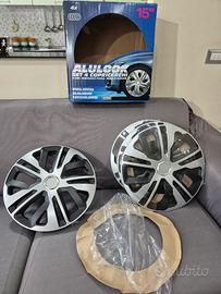 Set 4 copricerchi ruota da "15