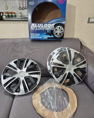 Set 4 copricerchi ruota da "15