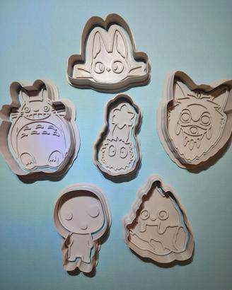 Set 6 Tagliabiscotti / Timbri Studio Ghibli
