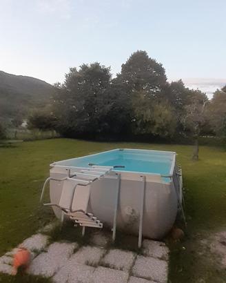 piscina intex , pompa a sabbia, skimmer, robot pul