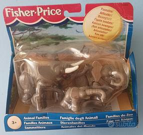 Fisher Price La Famiglia di Elefanti. Vintage.