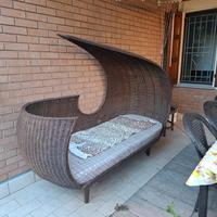 Divano in vimini etnico