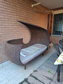 Divano in vimini etnico