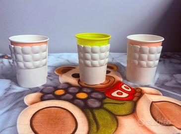 6 portabicchieri Guzzini.Bianco latte. Nuovi
