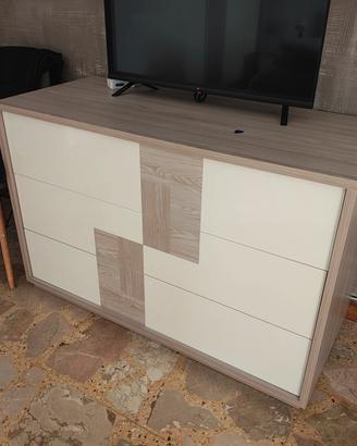 set como' e due comodini design moderno