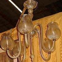 1930 Lampadario  vetro Venini 5 luci.  AUTENTICO