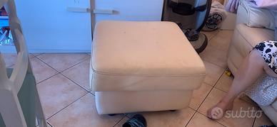 Divano pelle e Puf poltrone sofà