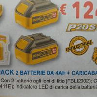 kit batteria ingvo 4ah più caricabatterie