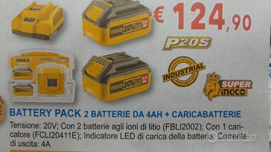 kit batteria ingvo 4ah più caricabatterie