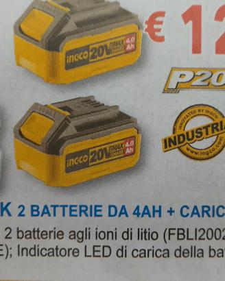 kit batteria ingvo 4ah più caricabatterie