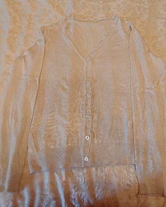 cardigan di cotone beige 